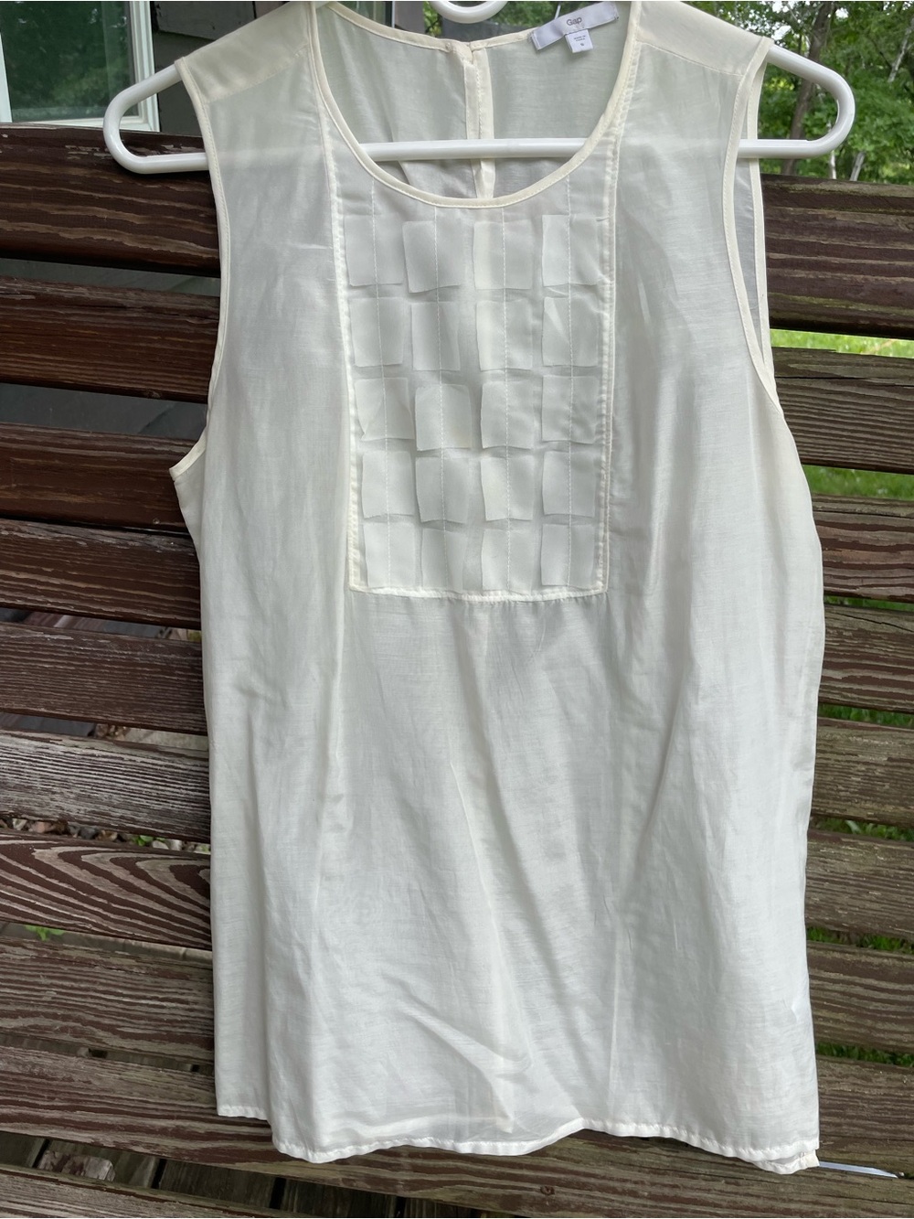GAP Cream Sleeveless Blouse